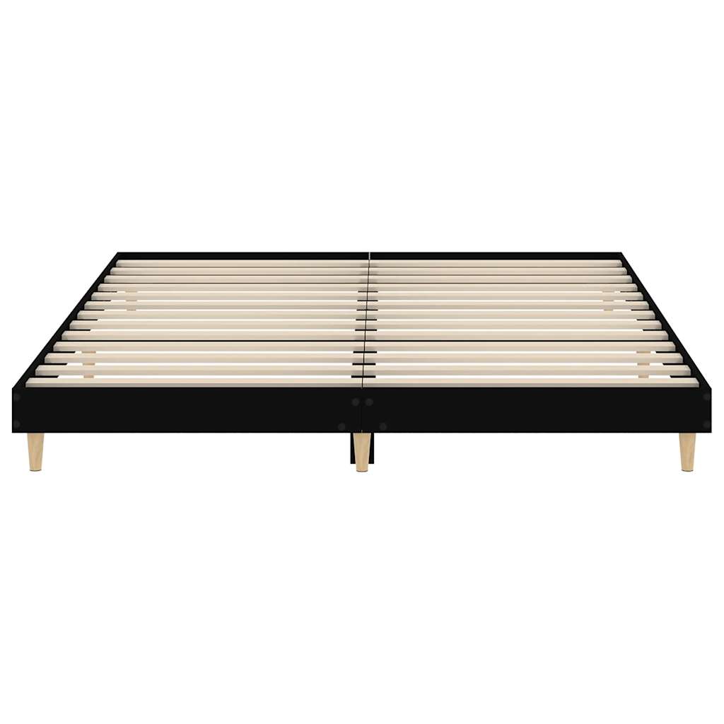 Okvir kreveta crni 120 x 200 cm od konstruiranog drva
