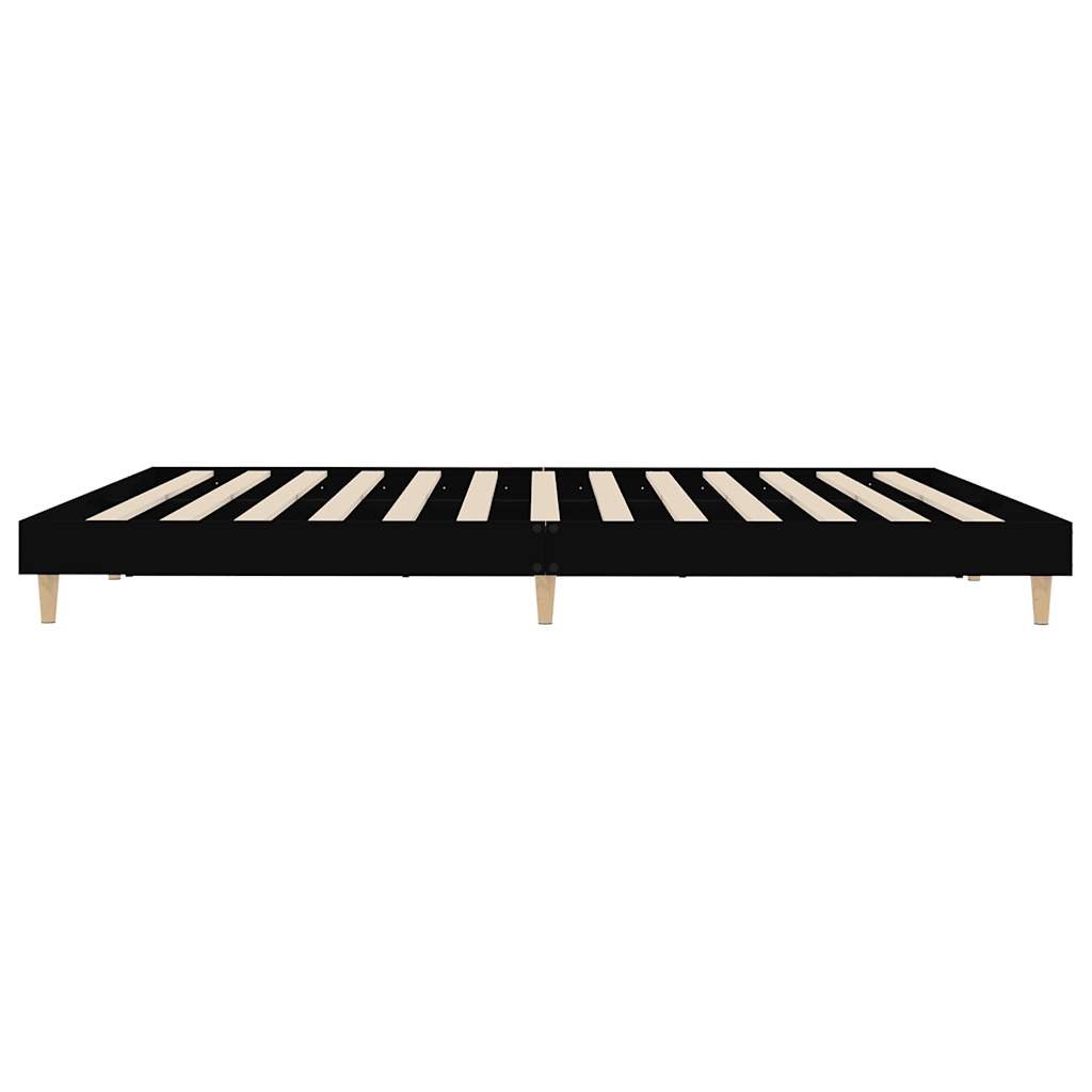 Okvir kreveta crni 120 x 200 cm od konstruiranog drva