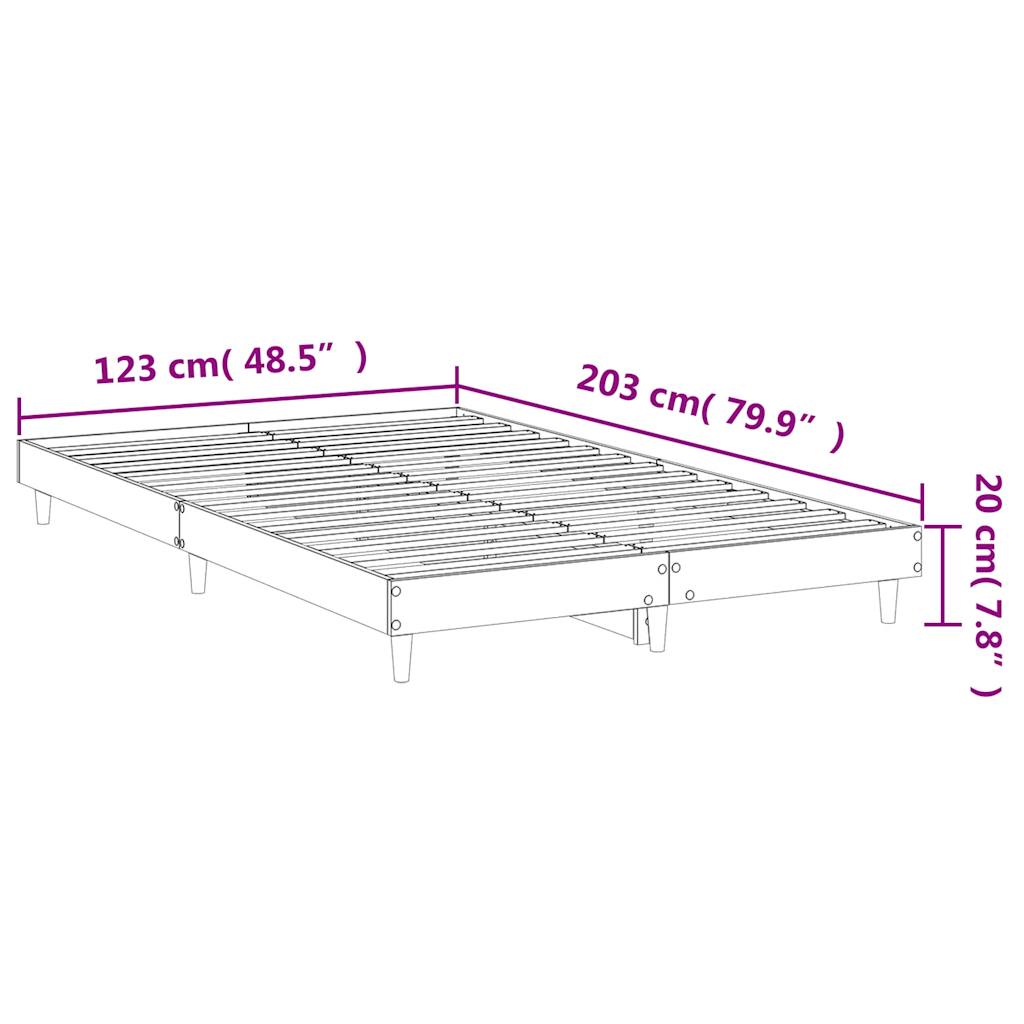 Okvir kreveta crni 120 x 200 cm od konstruiranog drva