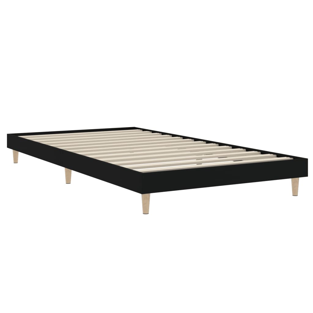Okvir za krevet crni 100x200 cm konstruirano drvo