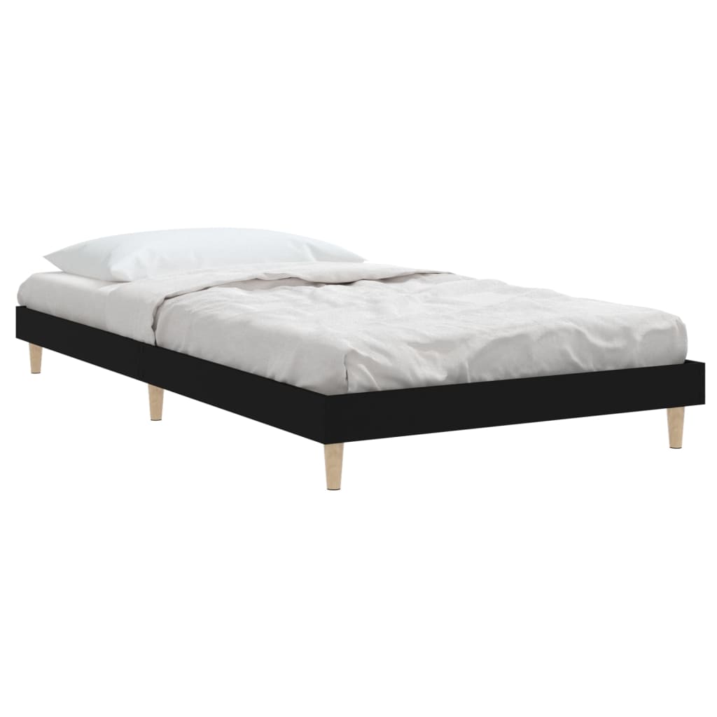 Okvir za krevet crni 100x200 cm konstruirano drvo
