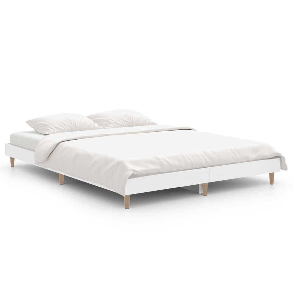 Okvir za krevet bijeli 135x190 cm konstruirano drvo