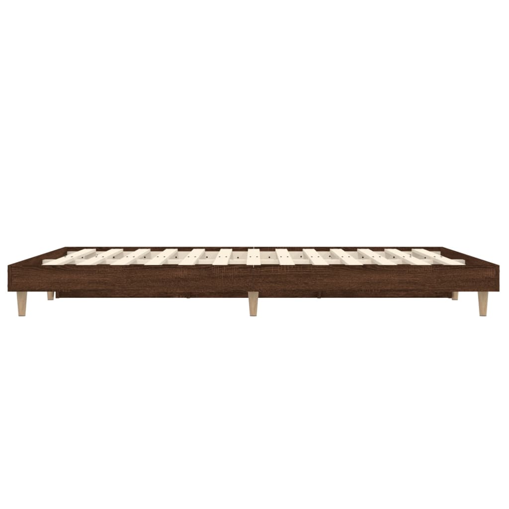 Okvir za krevet smeđi hrast 135x190 cm konstruirano drvo