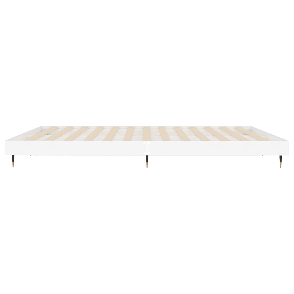 Okvir za krevet bijeli 200 x 200 cm od konstruiranog drva