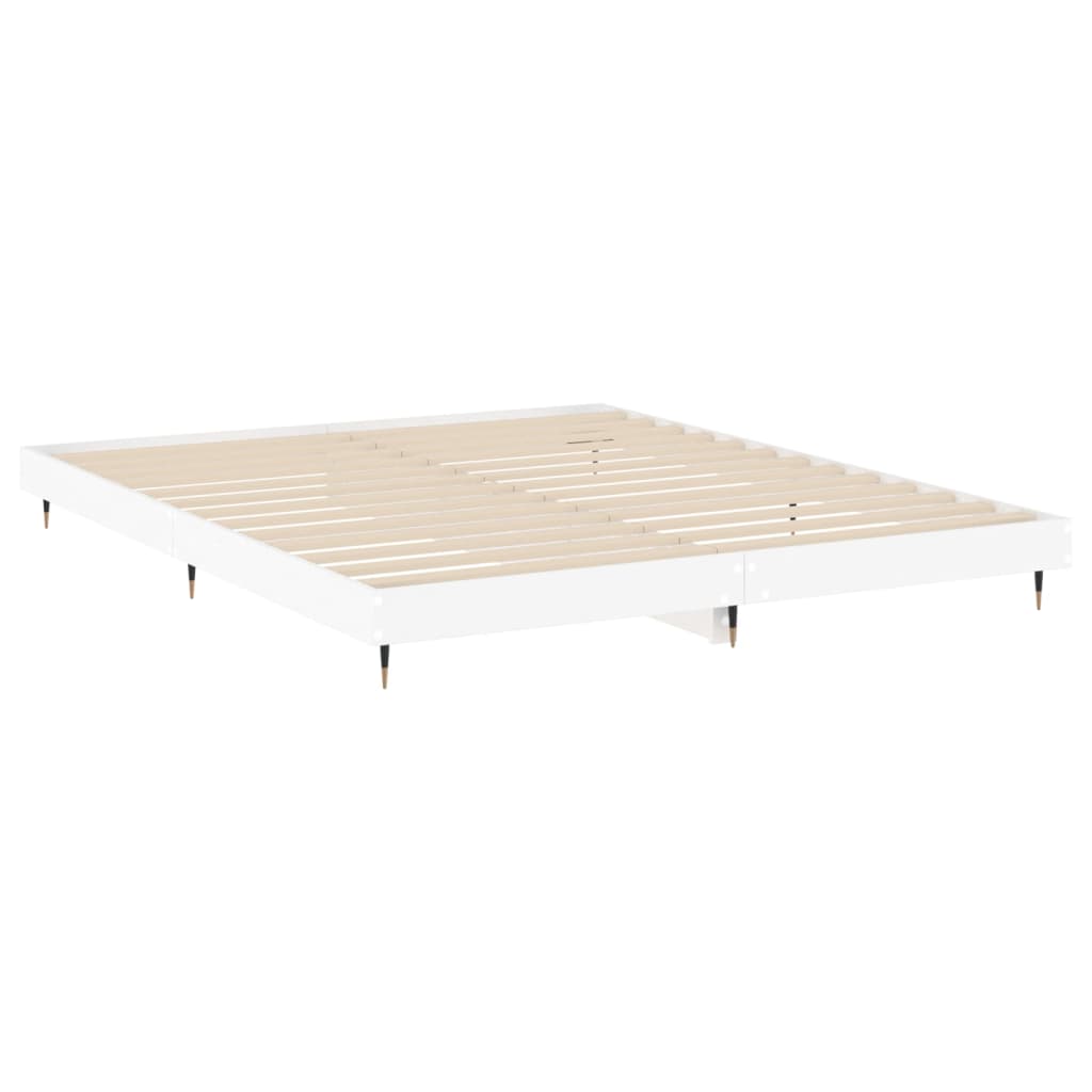 Okvir za krevet bijeli 120 x 200 cm konstruirano drvo