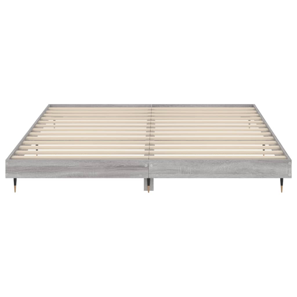 Okvir za krevet boja hrasta 120 x 200 cm od konstruiranog drva