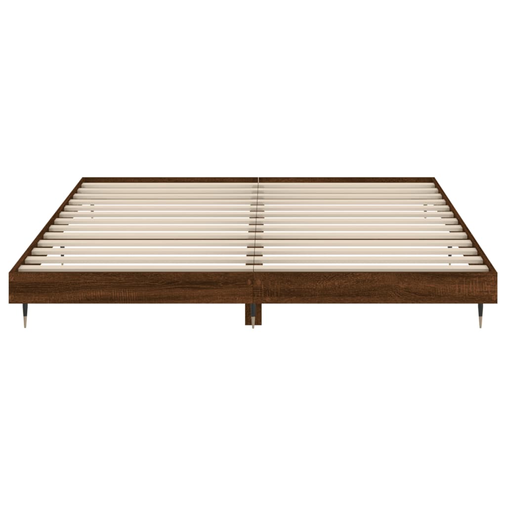 Okvir kreveta bez madraca smeđa boja hrasta 120 x 200 cm drveni