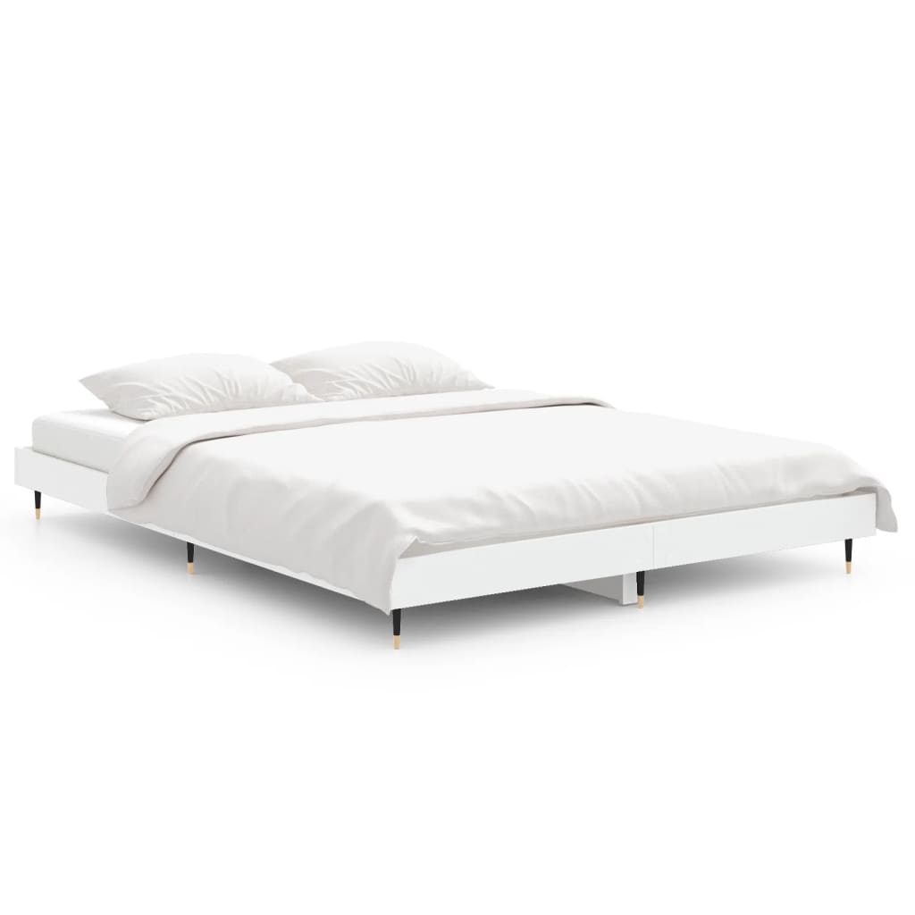 Okvir za krevet bijela 140x190 cm konstruirano drvo