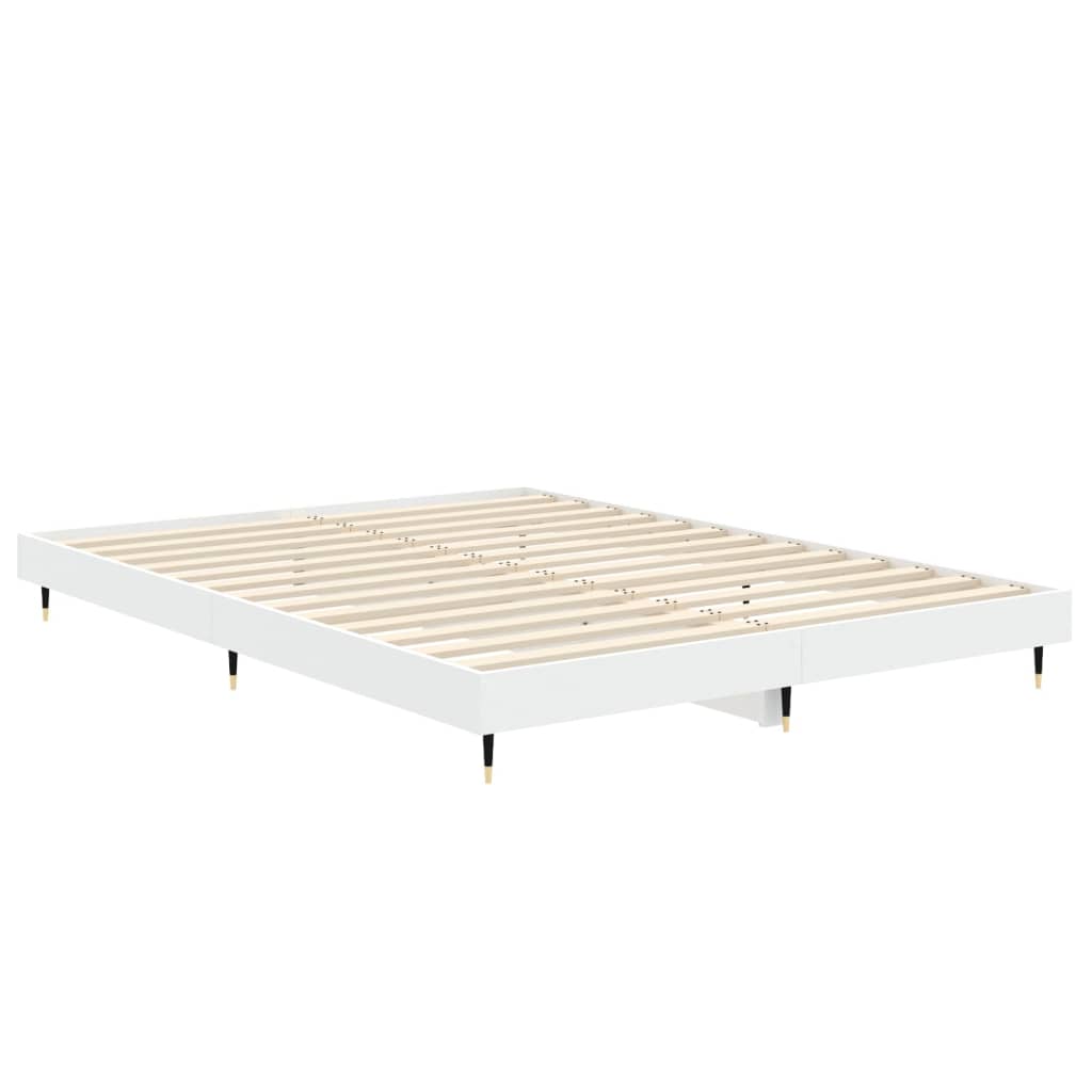 Okvir za krevet bijela 140x190 cm konstruirano drvo