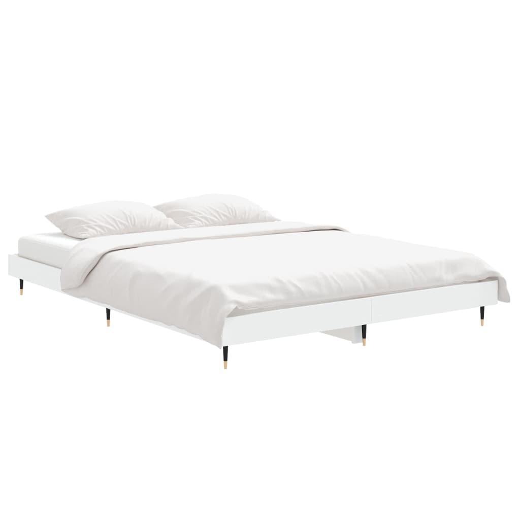 Okvir za krevet bijeli 135x190 cm konstruirano drvo