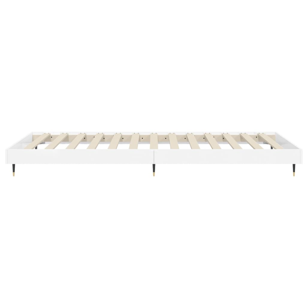 Okvir za krevet visoki sjaj bijeli 75x190 cm konstruirano drvo