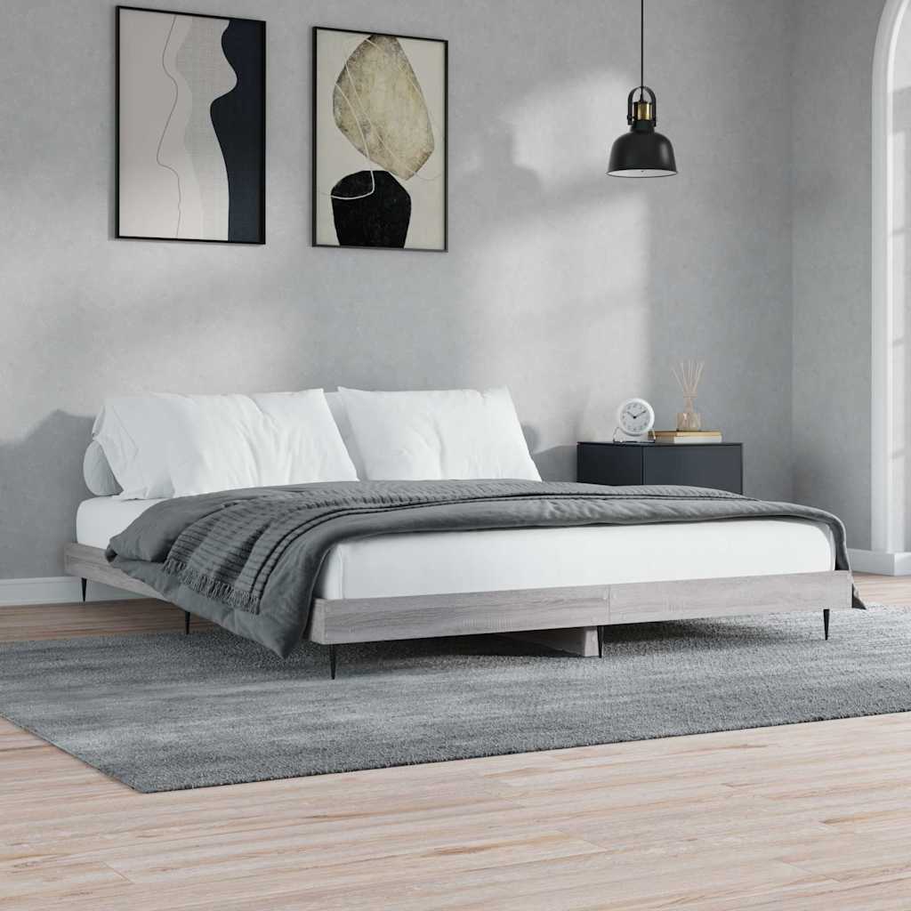 Okvir za krevet boja hrasta 200x200 cm od konstruiranog drva