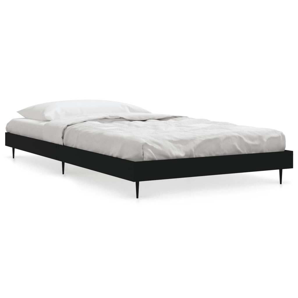 Okvir za krevet crni 120 x 200 cm konstruirano drvo