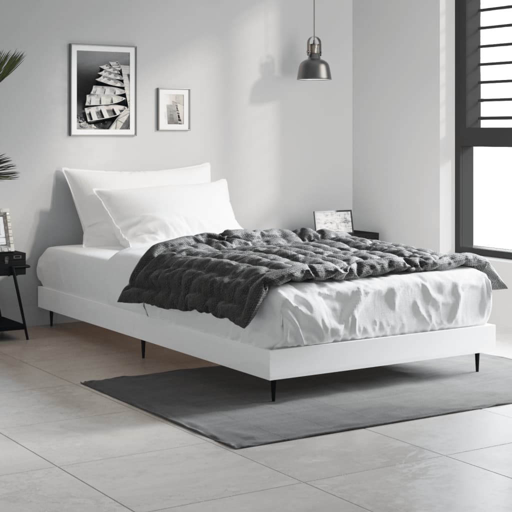 Okvir za krevet bijeli 90x200 cm konstruirano drvo
