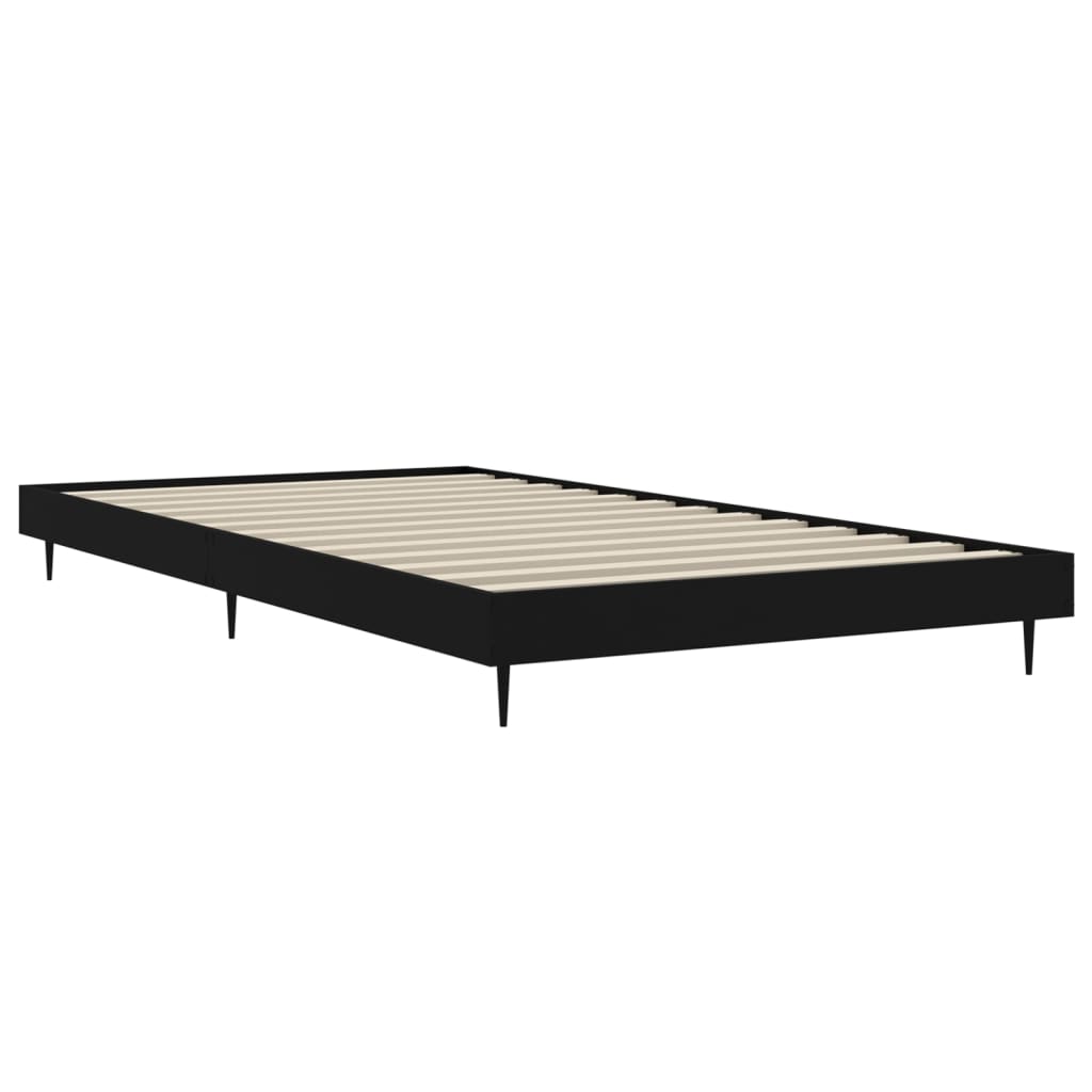 Okvir za krevet crni 90x200 cm konstruirano drvo
