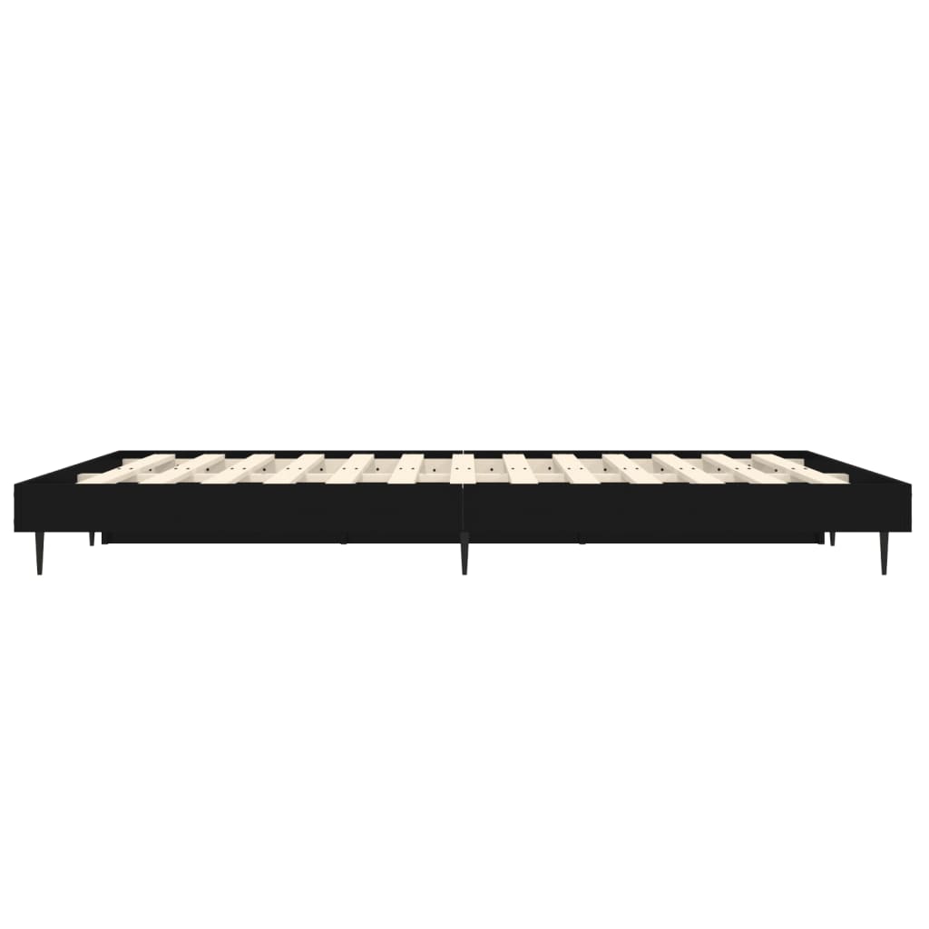 Okvir za krevet crni 140x190 cm konstruirano drvo