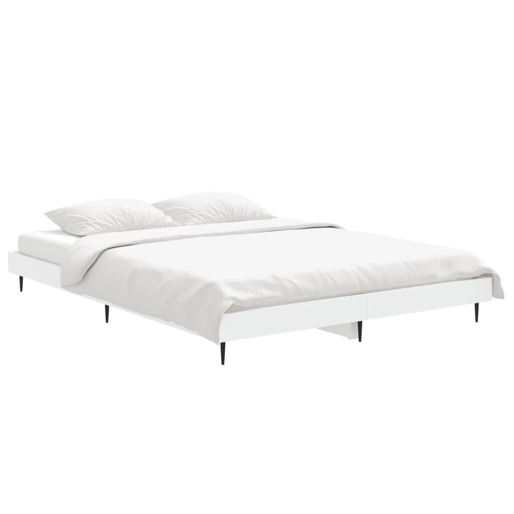 Okvir za krevet bijeli 135x190 cm konstruirano drvo