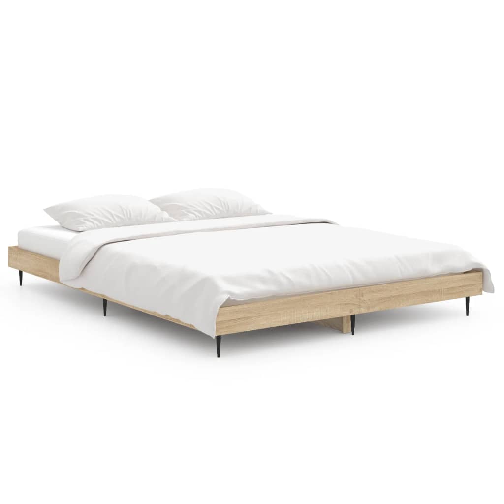 Okvir za krevet boja hrasta 135x190 cm od konstruiranog drva