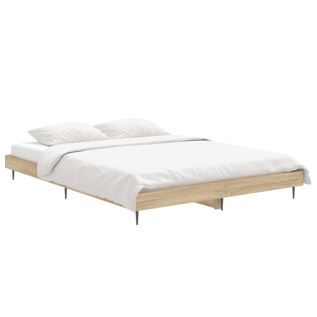 Okvir za krevet boja hrasta 135x190 cm od konstruiranog drva
