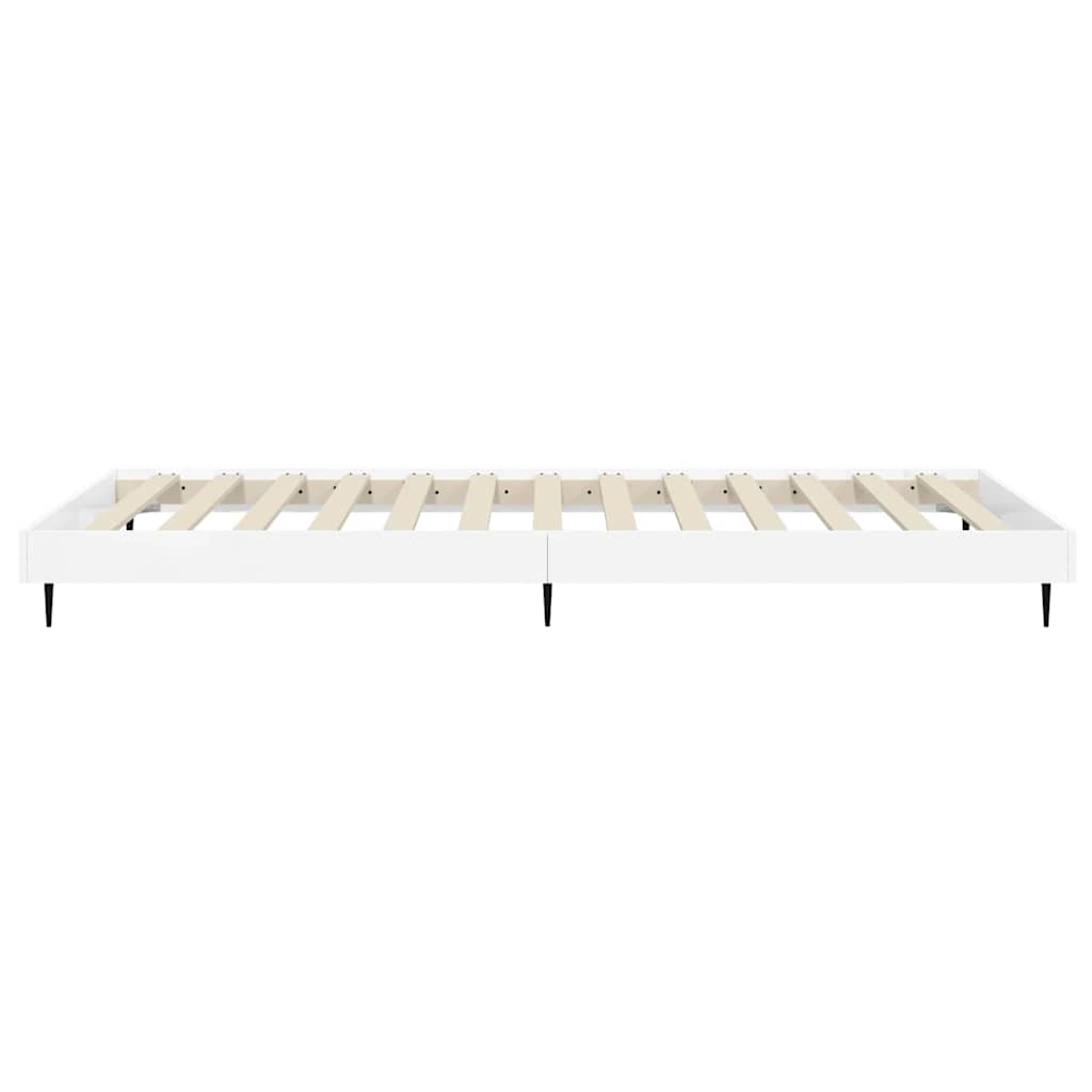 Okvir za krevet visoki sjaj bijeli 90x190 cm konstruirano drvo
