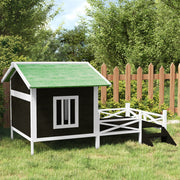 Kućica za pse siva 159 x 120 x 88,5 cm od masivne borovine