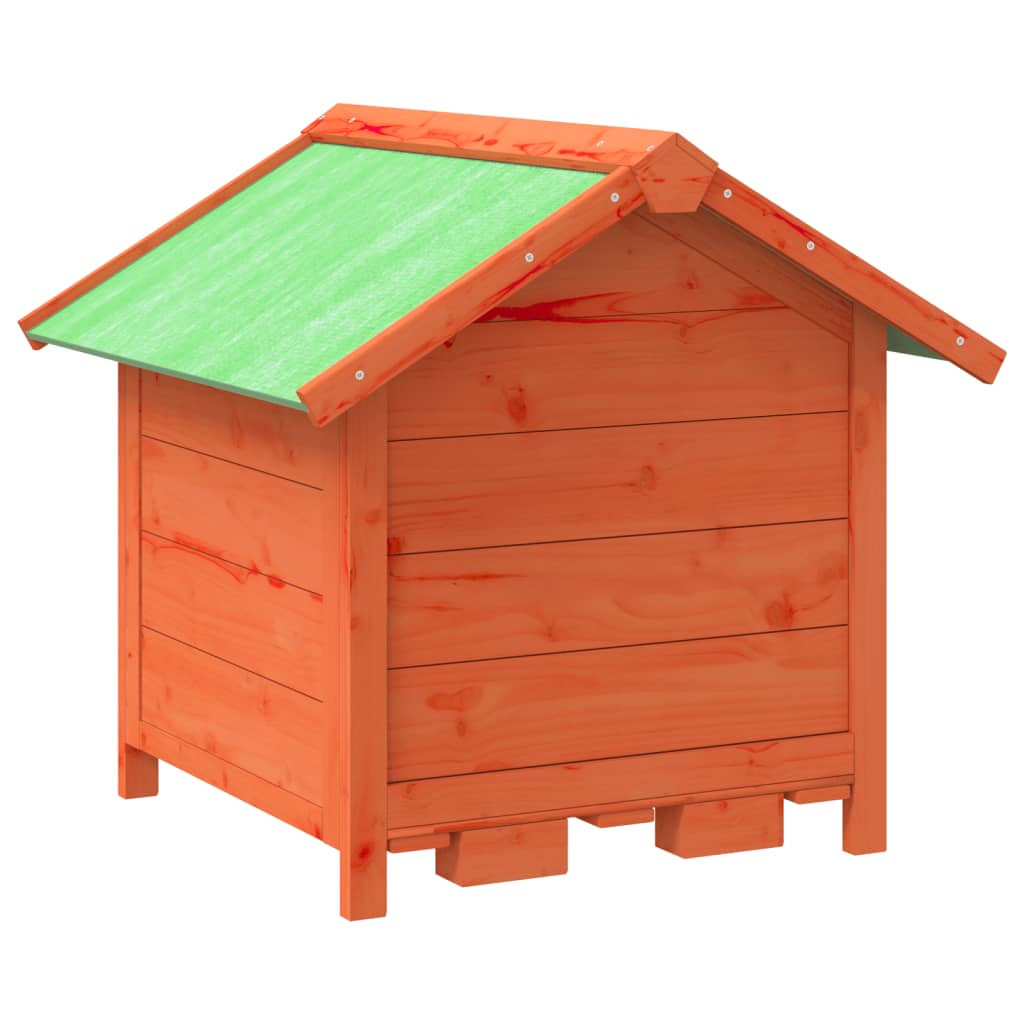 Kućica za pse smeđa 65 x 65 x 61,5 cm od masivne borovine