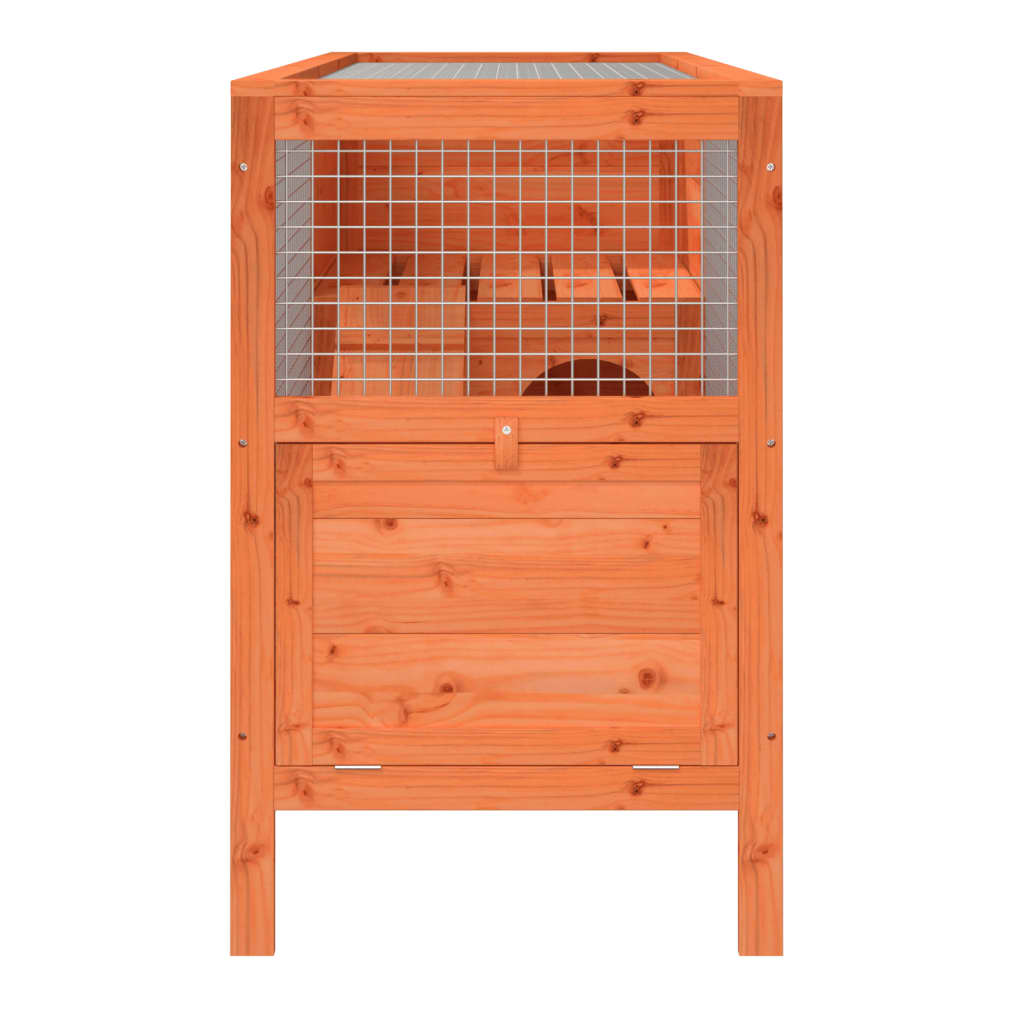 Kavez za zečeve smeđi 103 x 44 x 69,5 cm od masivne borovine