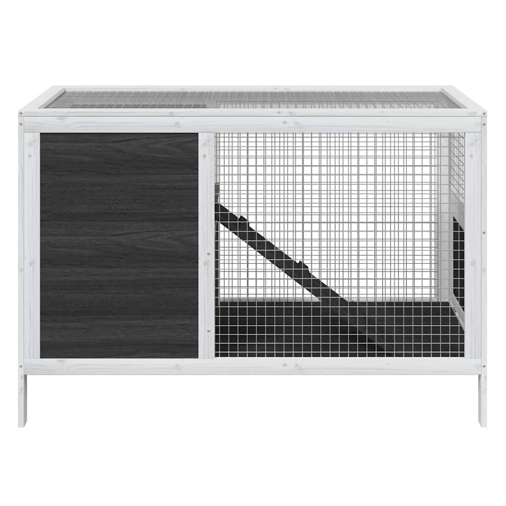 Kavez za zečeve sivi 103 x 44 x 69,5 cm od masivne borovine