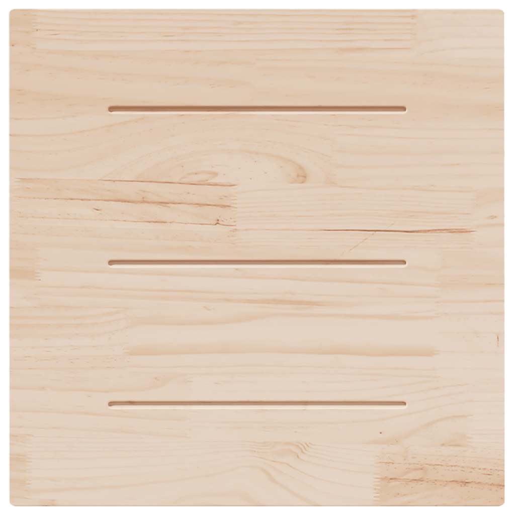 Ploča za stol bijela 80x80x2,5 cm masivna borovina četvrtasta