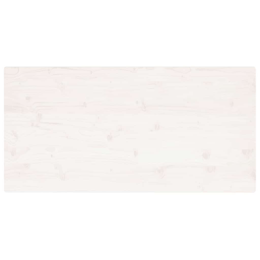 Ploča za stol bijela 110x55x2,5 cm masivna borovina pravokutna