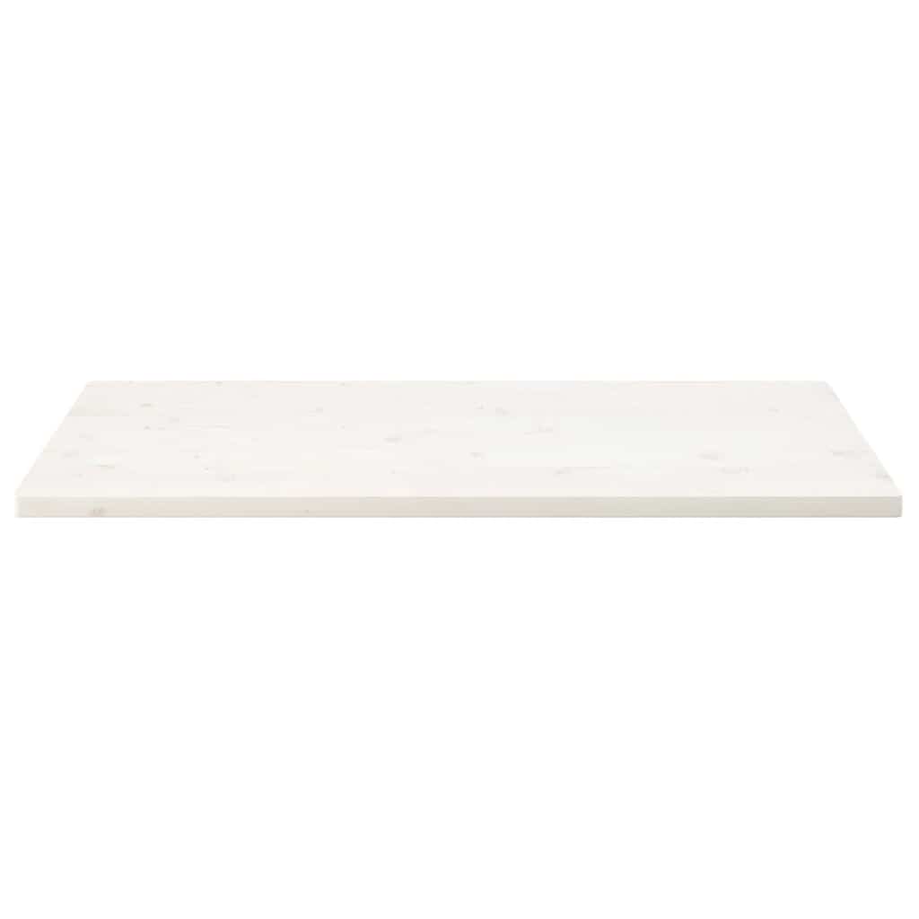 Ploča za stol bijela 110x60x2,5 cm masivna borovina pravokutna
