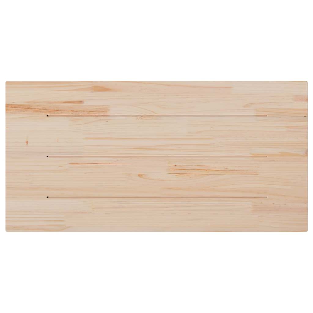 Ploča za stol bijela 110x60x2,5 cm masivna borovina pravokutna