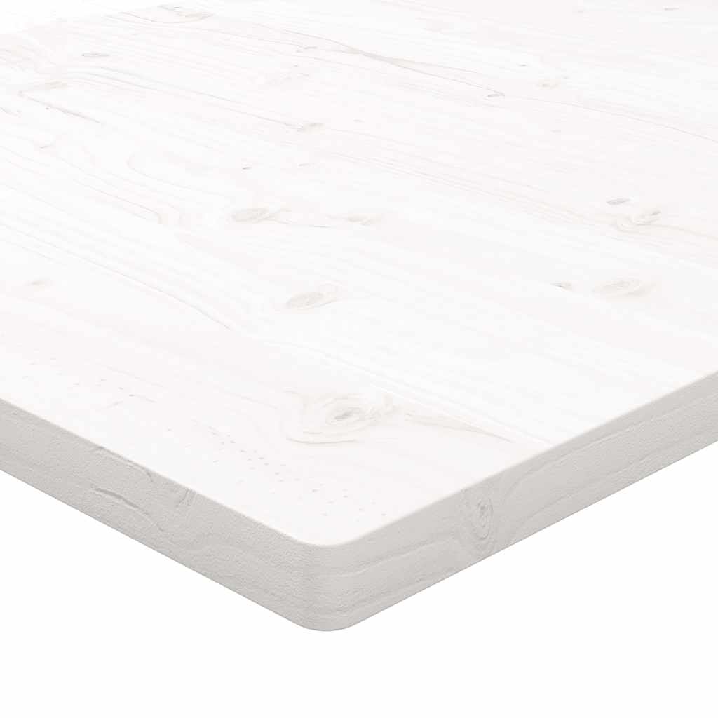 Ploča za stol bijela 110x60x2,5 cm masivna borovina pravokutna