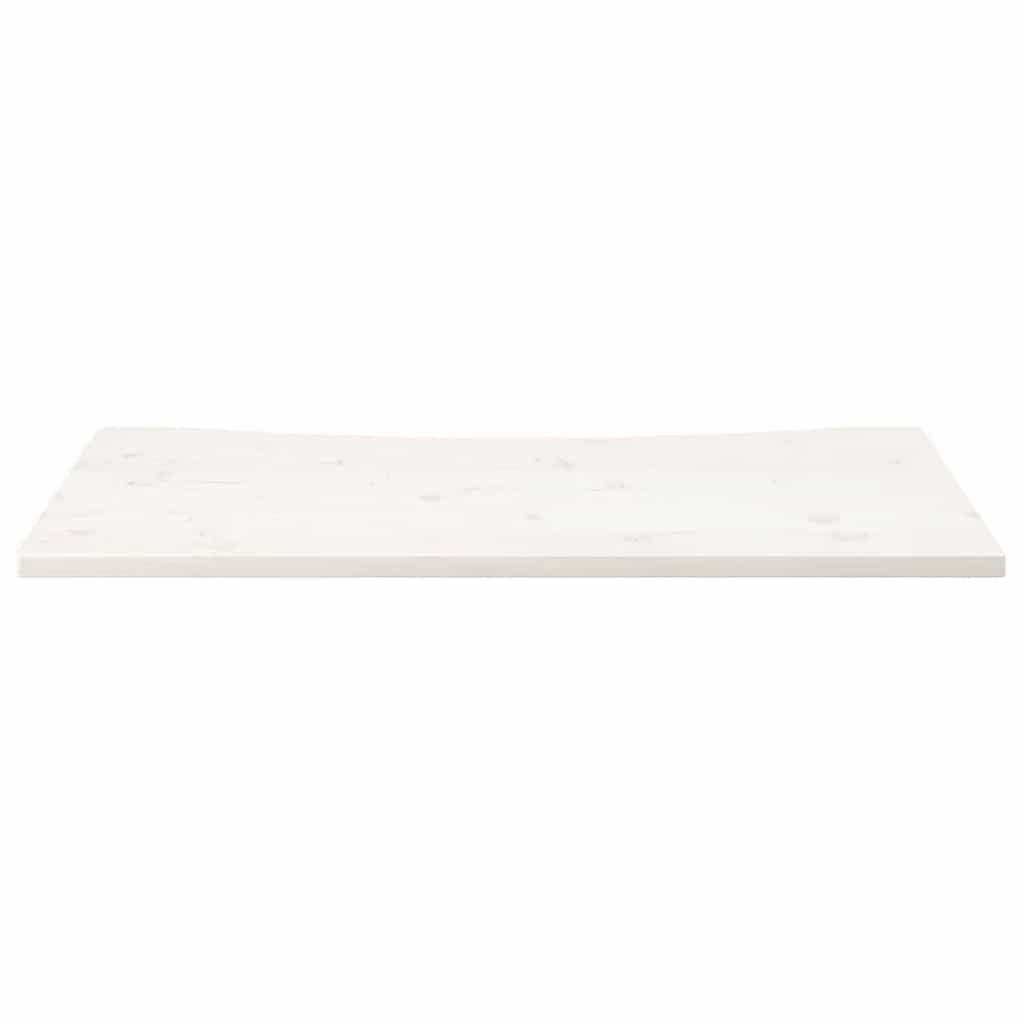 Ploča za radni stol bijela 100x60x2,5 cm od masivne borovine