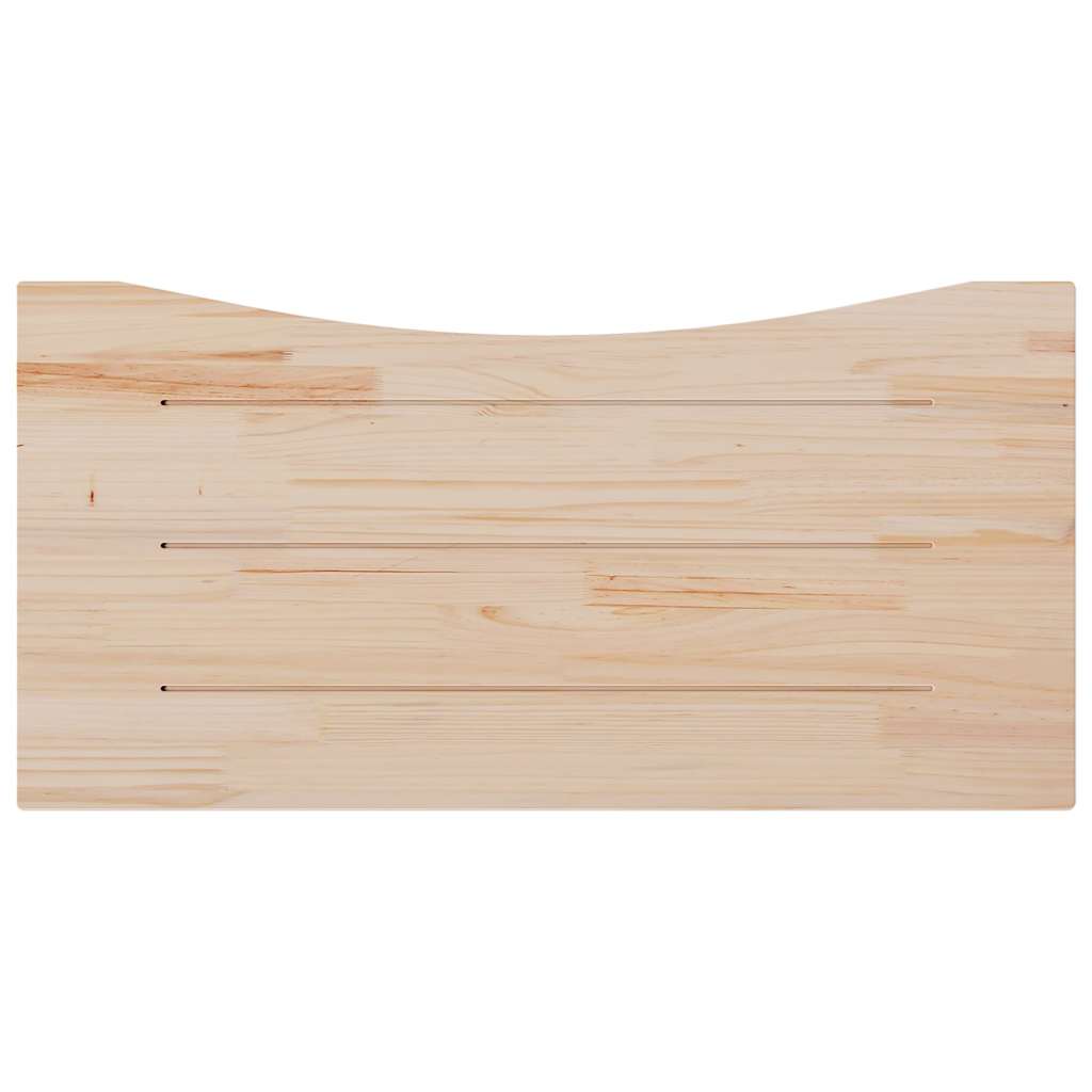 Ploča za radni stol bijela 110x60x2,5 cm od masivne borovine