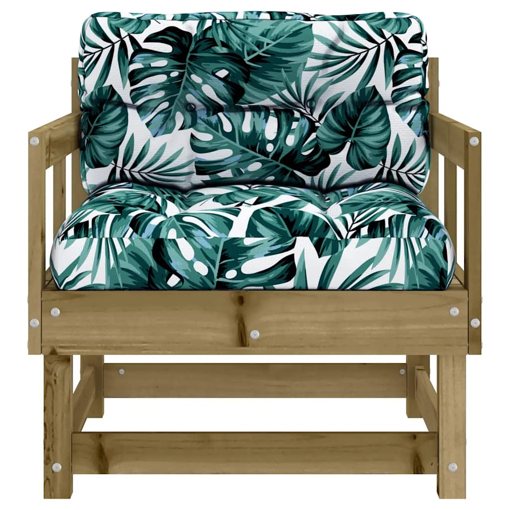 Vrtne stolice s jastucima 2 kom od impregnirane borovine