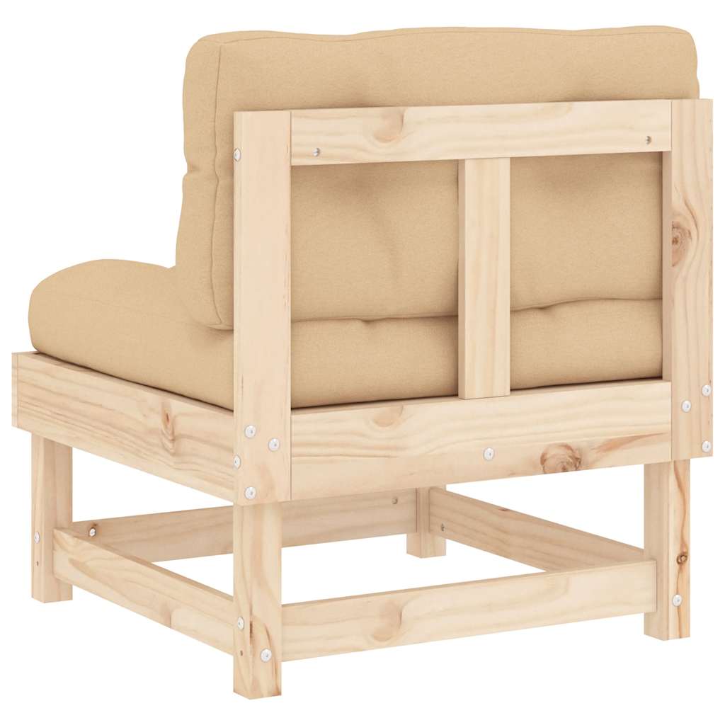 Srednje sofe s jastucima 2 kom od masivne borovine
