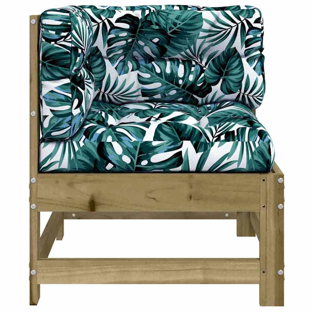 Kutna sofa od impregnirane borovine s jastucima