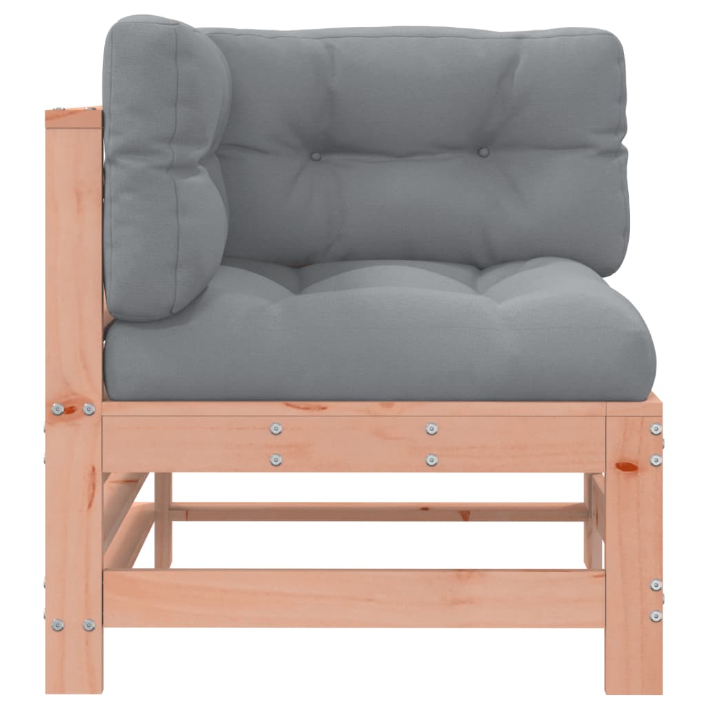 Kutna sofa od masivnog drva duglazije s jastucima