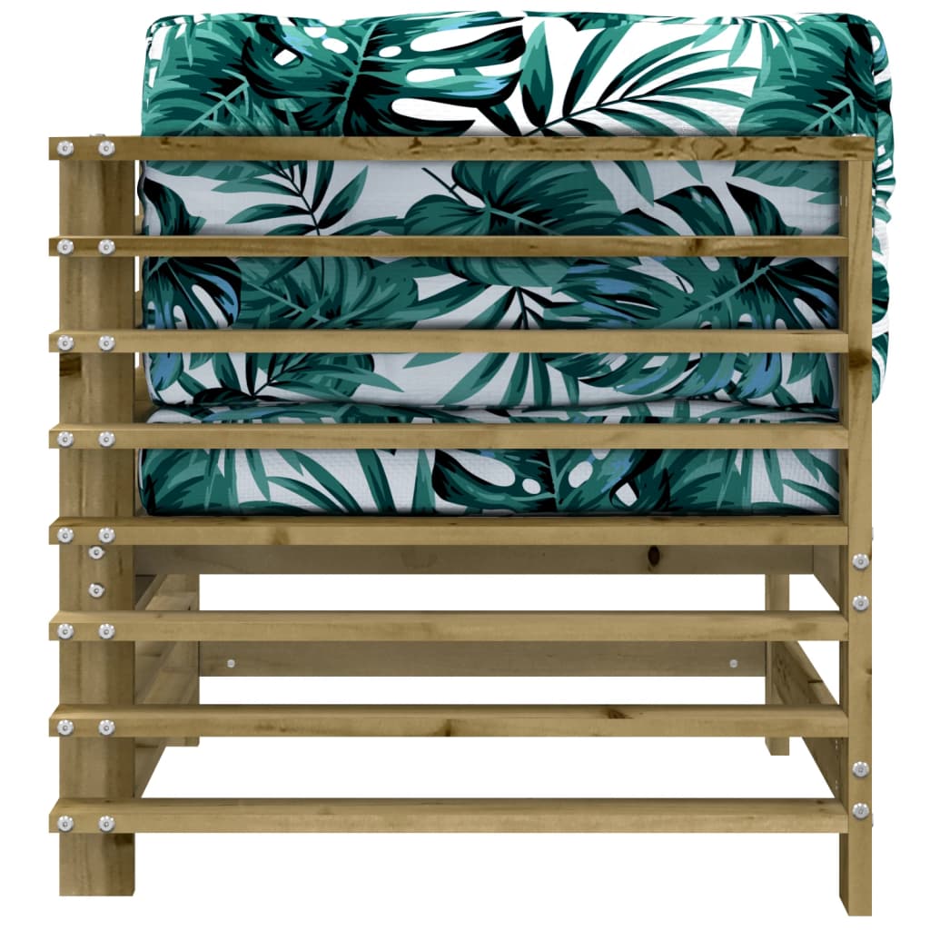 Kutne sofe s jastucima 2 kom od impregnirane borovine