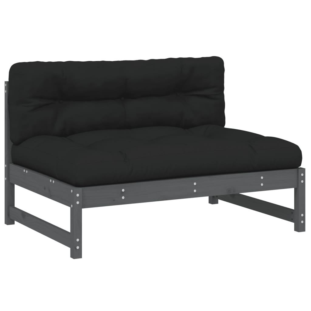 Srednja sofa sivi 120x80 cm od masivne borovine