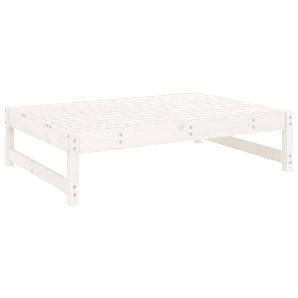 Vrtni tabure bijeli 120 x 80 cm od masivne borovine