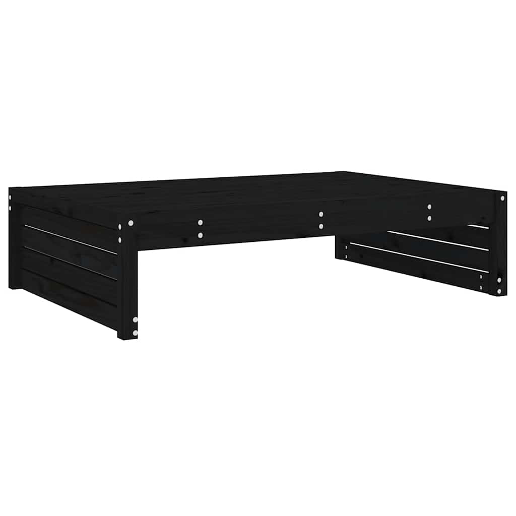 Vrtni tabure crni 120 x 80 cm od masivne borovine