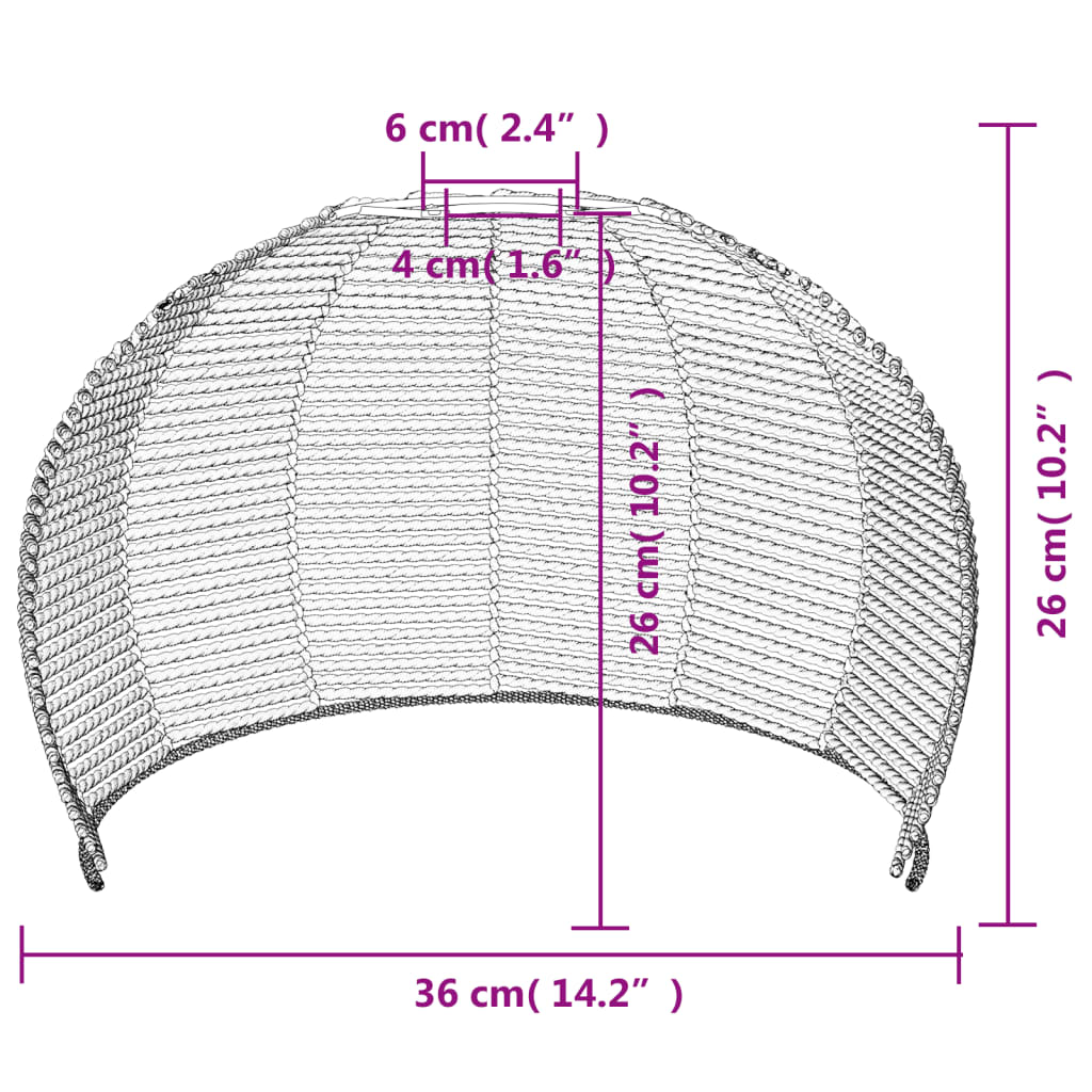 Sjenilo za stropnu svjetiljku Ø 36 x 26 cm od željeza i papira