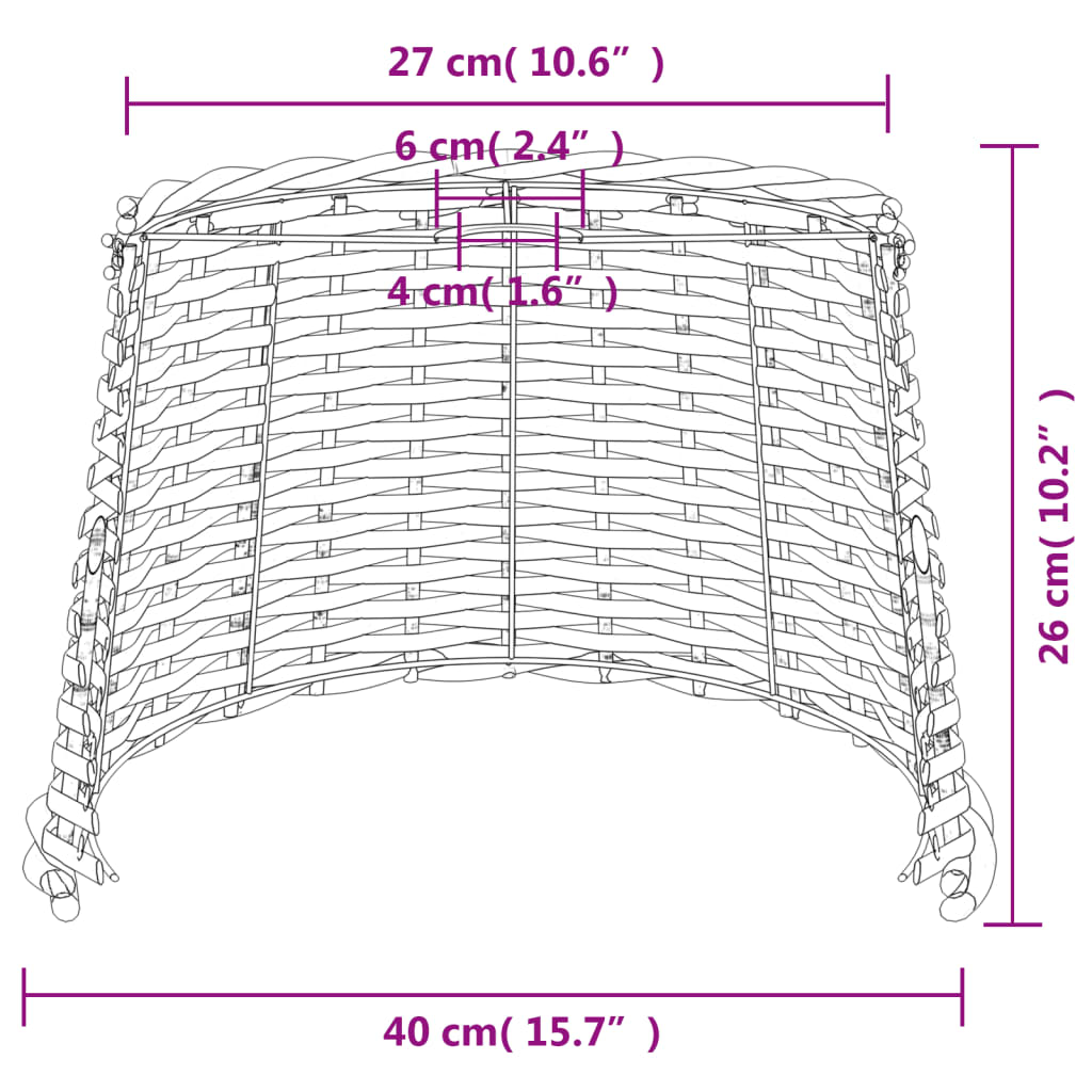 Sjenilo za stropnu svjetiljku bijelo Ø40x26 cm od pruća
