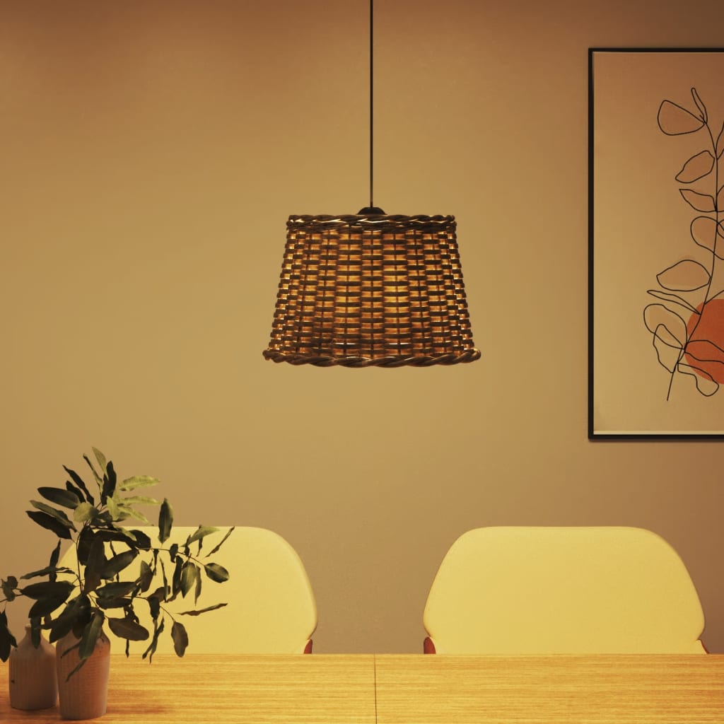 Sjenilo za stropnu svjetiljku smeđe Ø40x26 cm od pruća