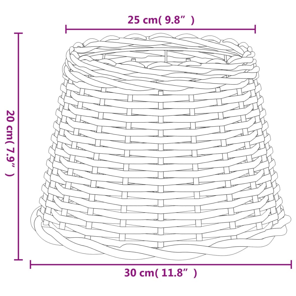 Sjenilo za svjetiljku bijelo Ø 30 x 20 cm od pruća