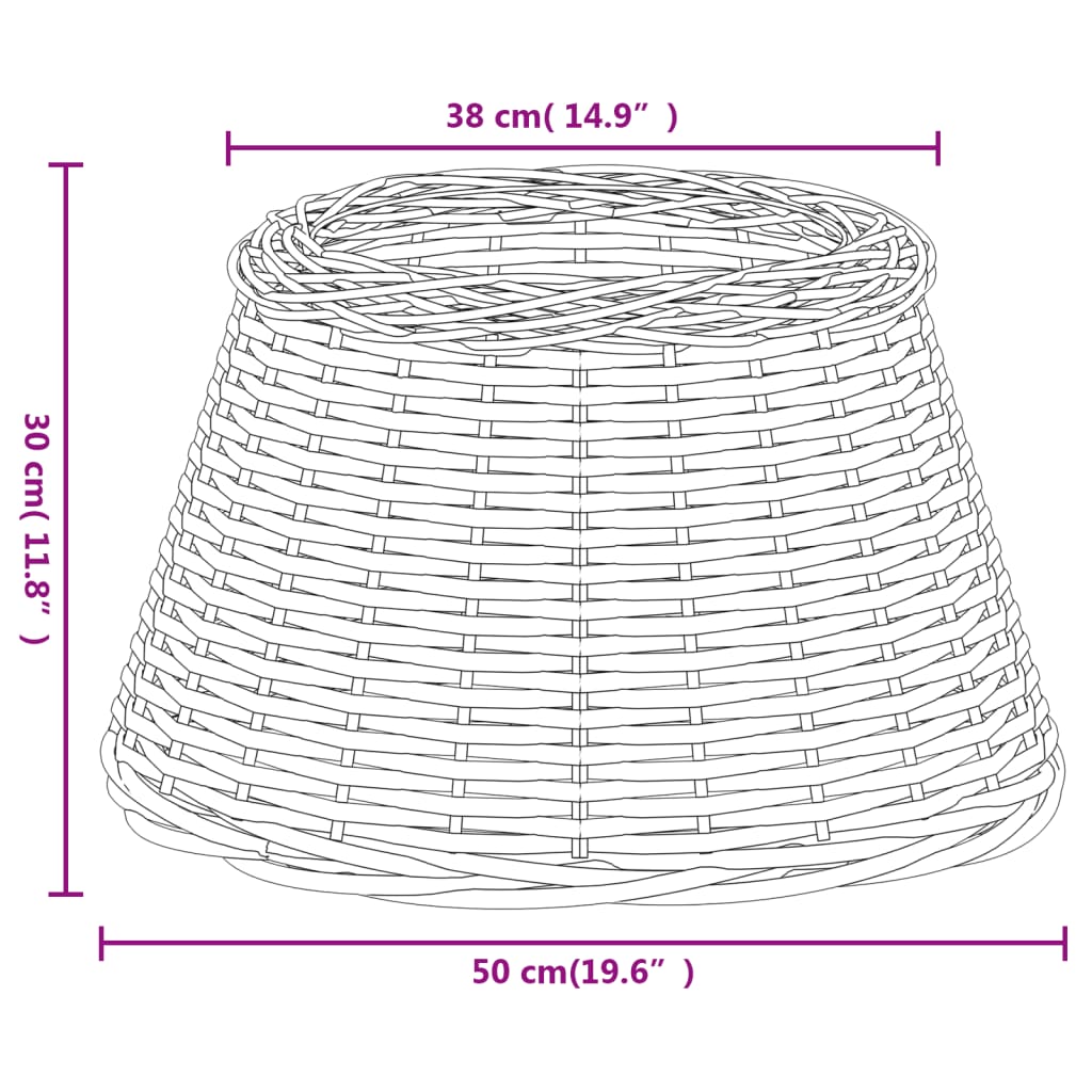 Sjenilo za svjetiljku bijelo Ø 50 x 30 cm od pruća