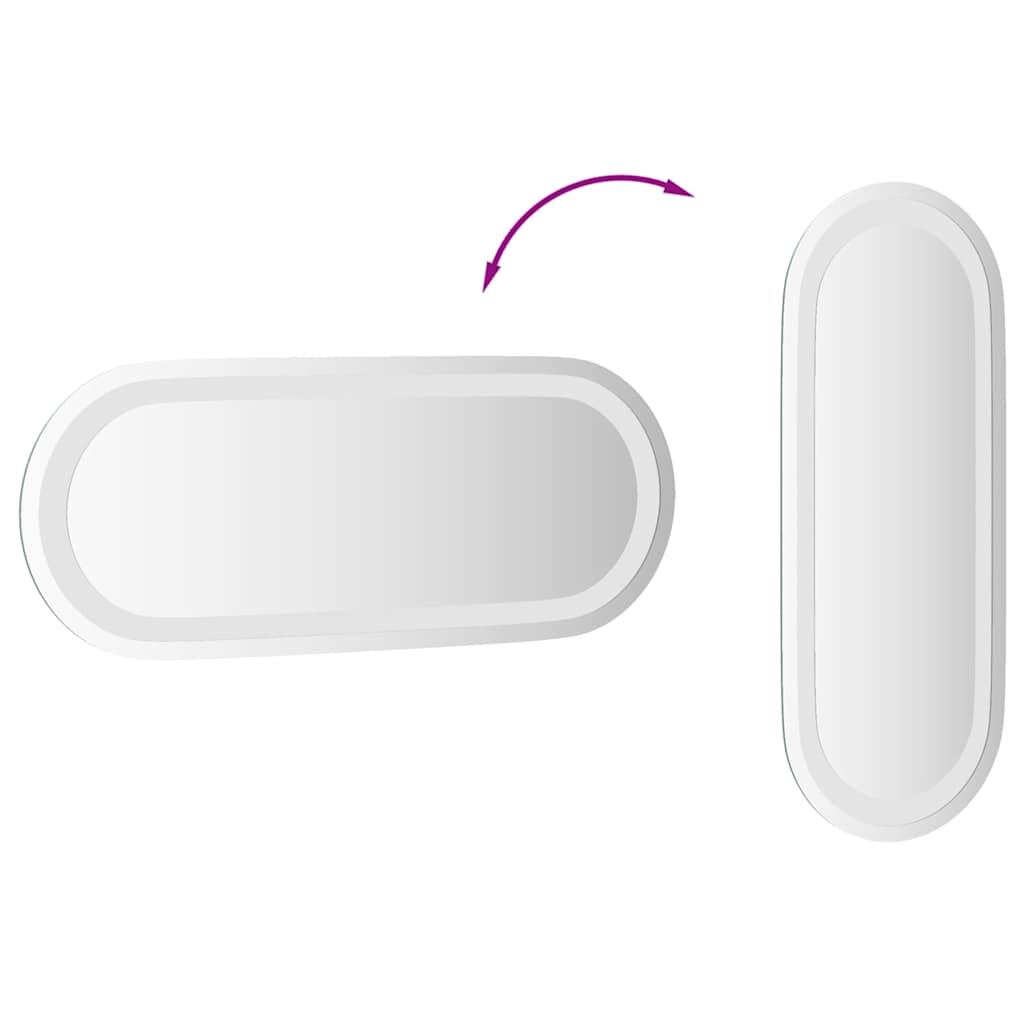 LED kupaonsko ogledalo 50x20 cm ovalno