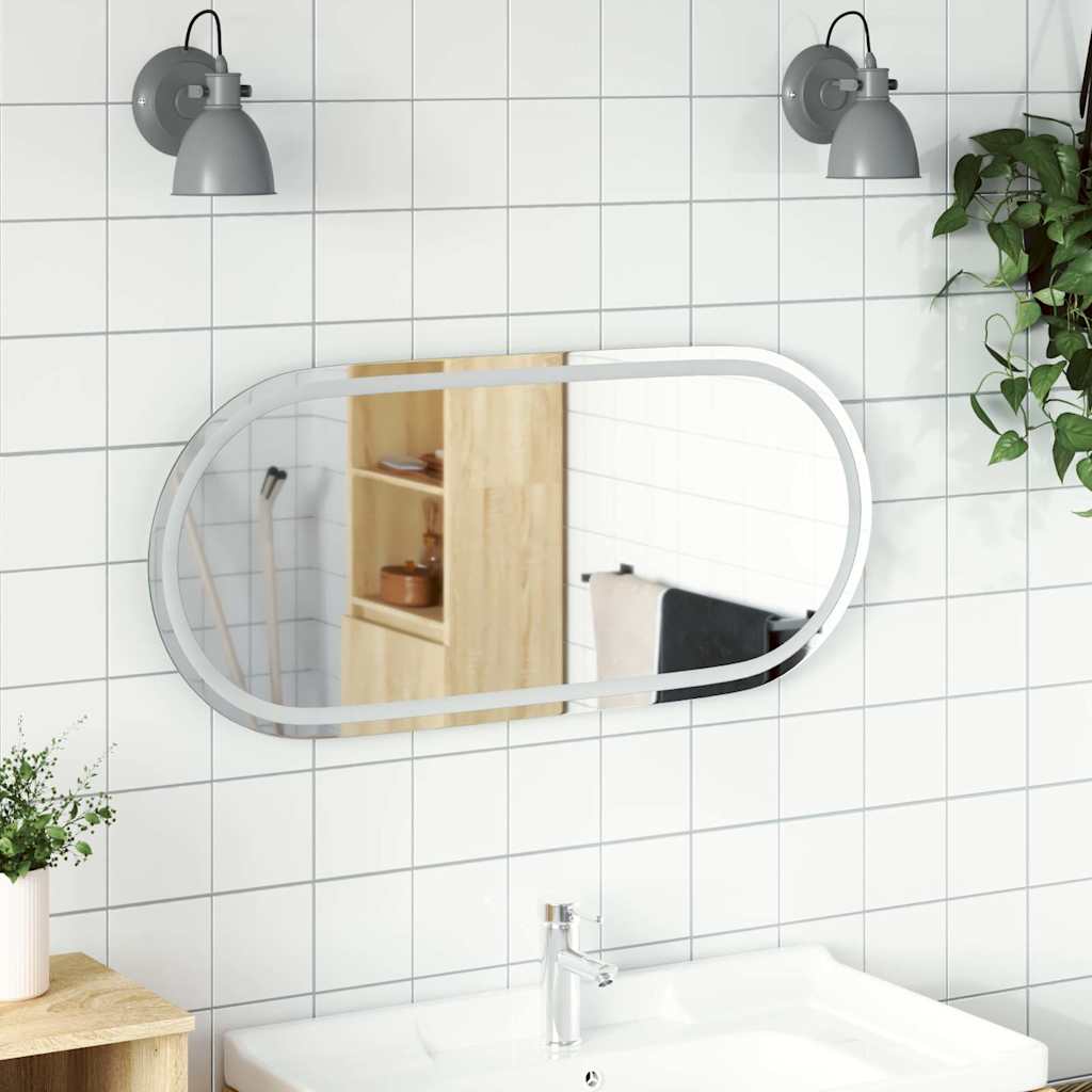LED kupaonsko ogledalo 100 x 45 cm ovalno
